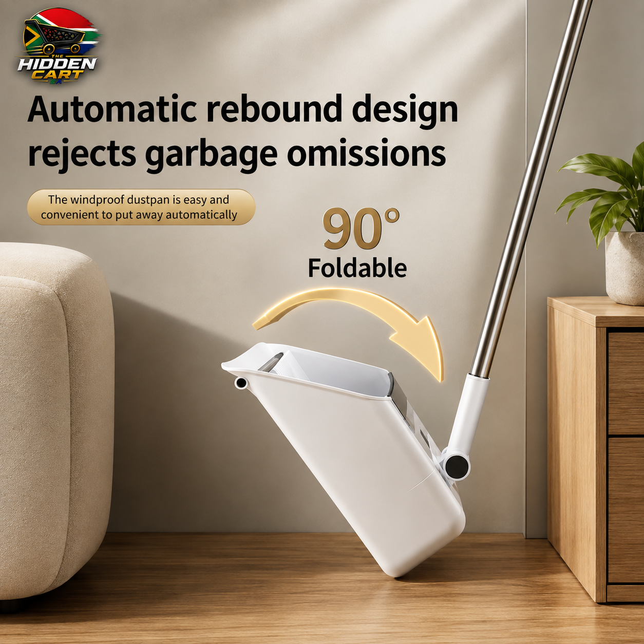 The Hidden Cart™ 4-in-1 Smart Cleaning Set | Broom, Dustpan, Hidden Brush & Squeegee