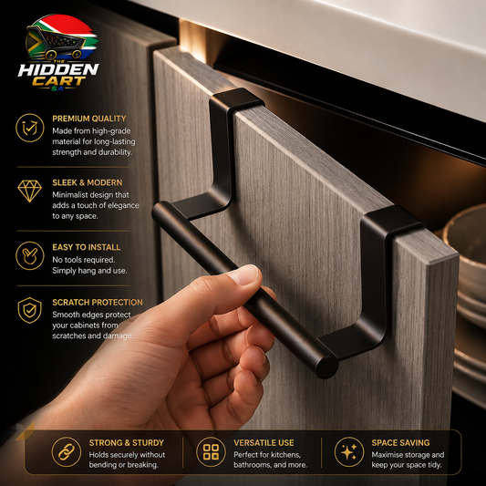 The Hidden Cart™ Premium Over-Cabinet Towel Rod