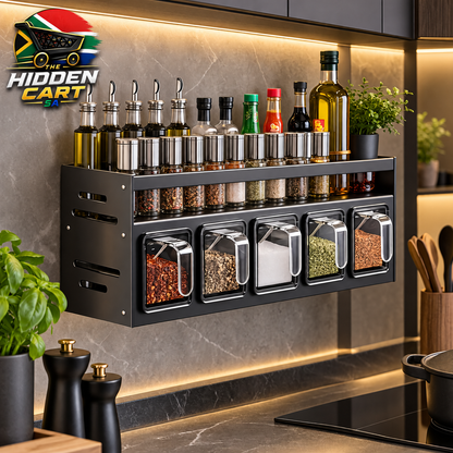 The Hidden Cart™ Pull-Out Spice Rack Organizer