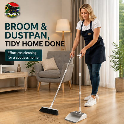 The Hidden Cart™ 4-in-1 Smart Cleaning Set | Broom, Dustpan, Hidden Brush & Squeegee