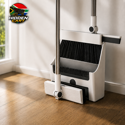 The Hidden Cart™ 4-in-1 Smart Cleaning Set | Broom, Dustpan, Hidden Brush & Squeegee