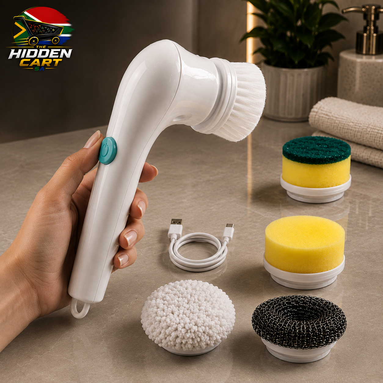 The Hidden Cart™ 5-in-1 Electric Cleaning Brush | USB Rechargeable