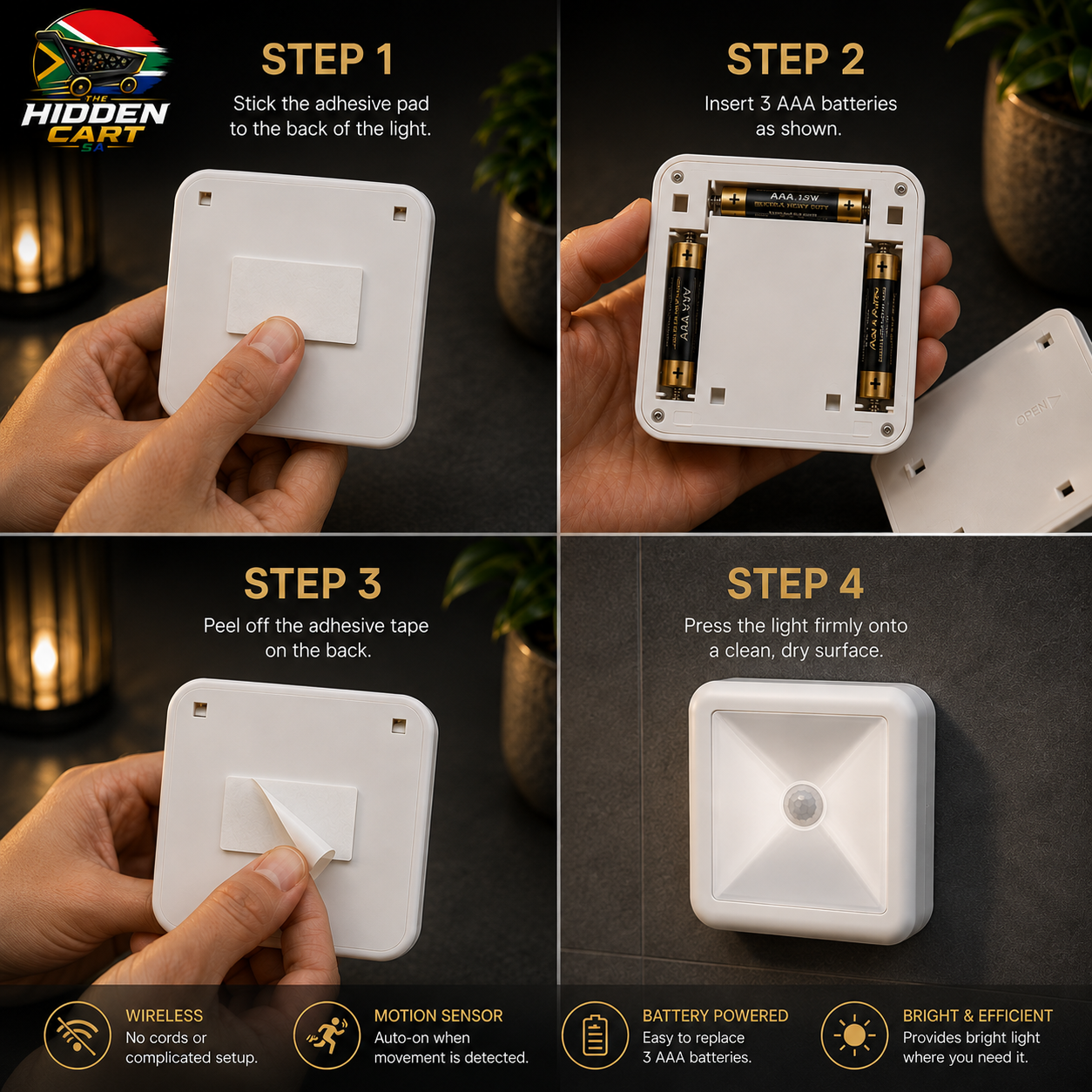 The Hidden Cart™ Smart Motion Sensor LED Night Light