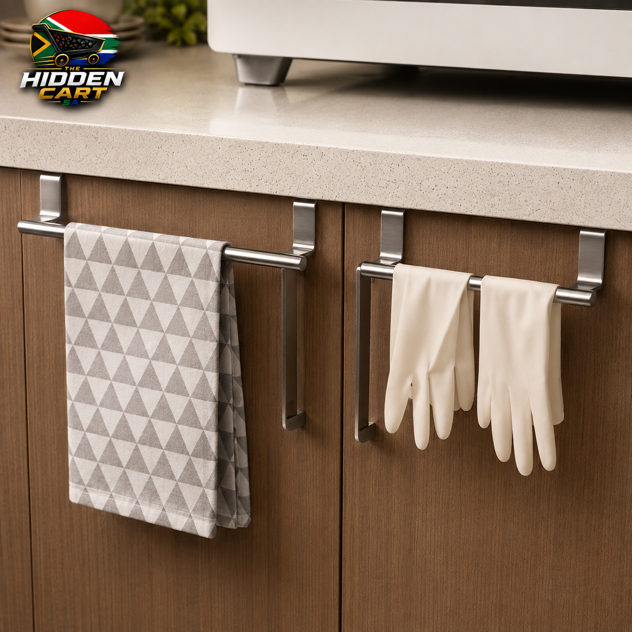The Hidden Cart™ Premium Over-Cabinet Towel Rod