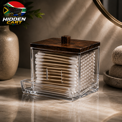 The Hidden Cart™ Premium Bathroom Organizer Set | Cotton Swab & Pad Storage