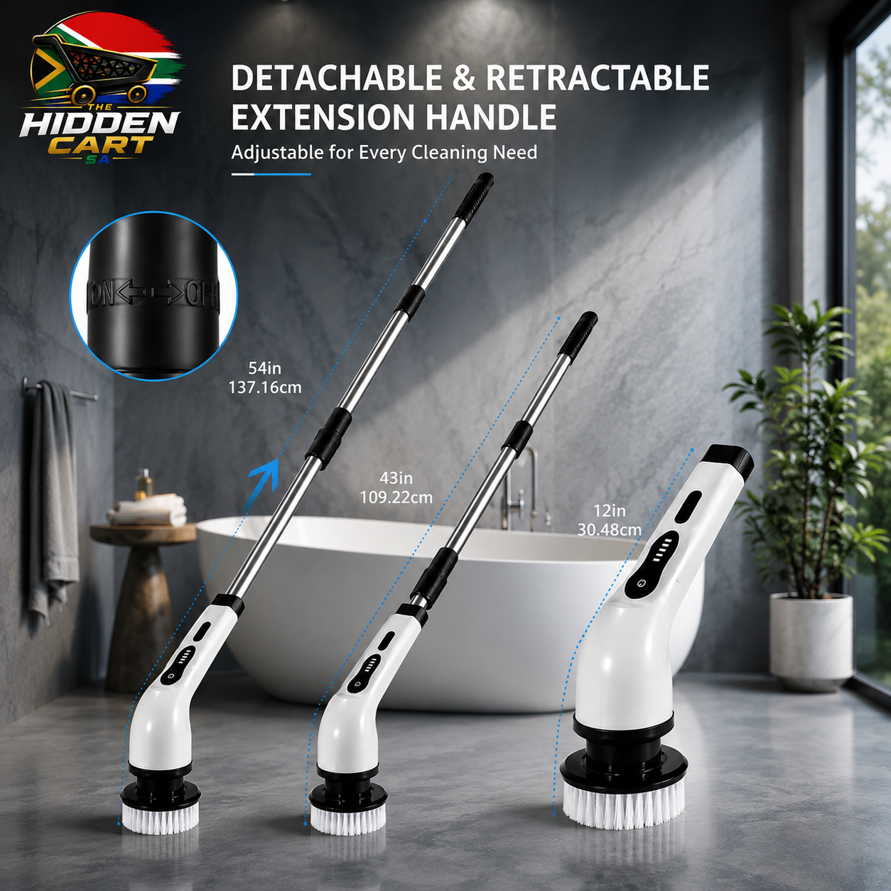 The Hidden Cart™ Electric Spin Scrubber | Cordless 9-in-1 Cleaning Brush