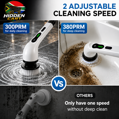 The Hidden Cart™ Electric Spin Scrubber | Cordless 9-in-1 Cleaning Brush