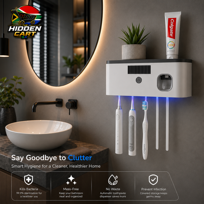 The Hidden Cart™ 2-in-1 Smart UV Sanitizer & Automatic Toothpaste Dispenser