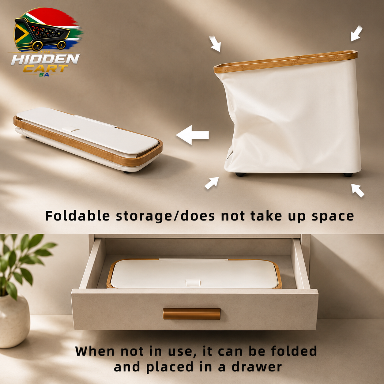 The Hidden Cart™ Large-Capacity Toilet Paper Holder with Lid