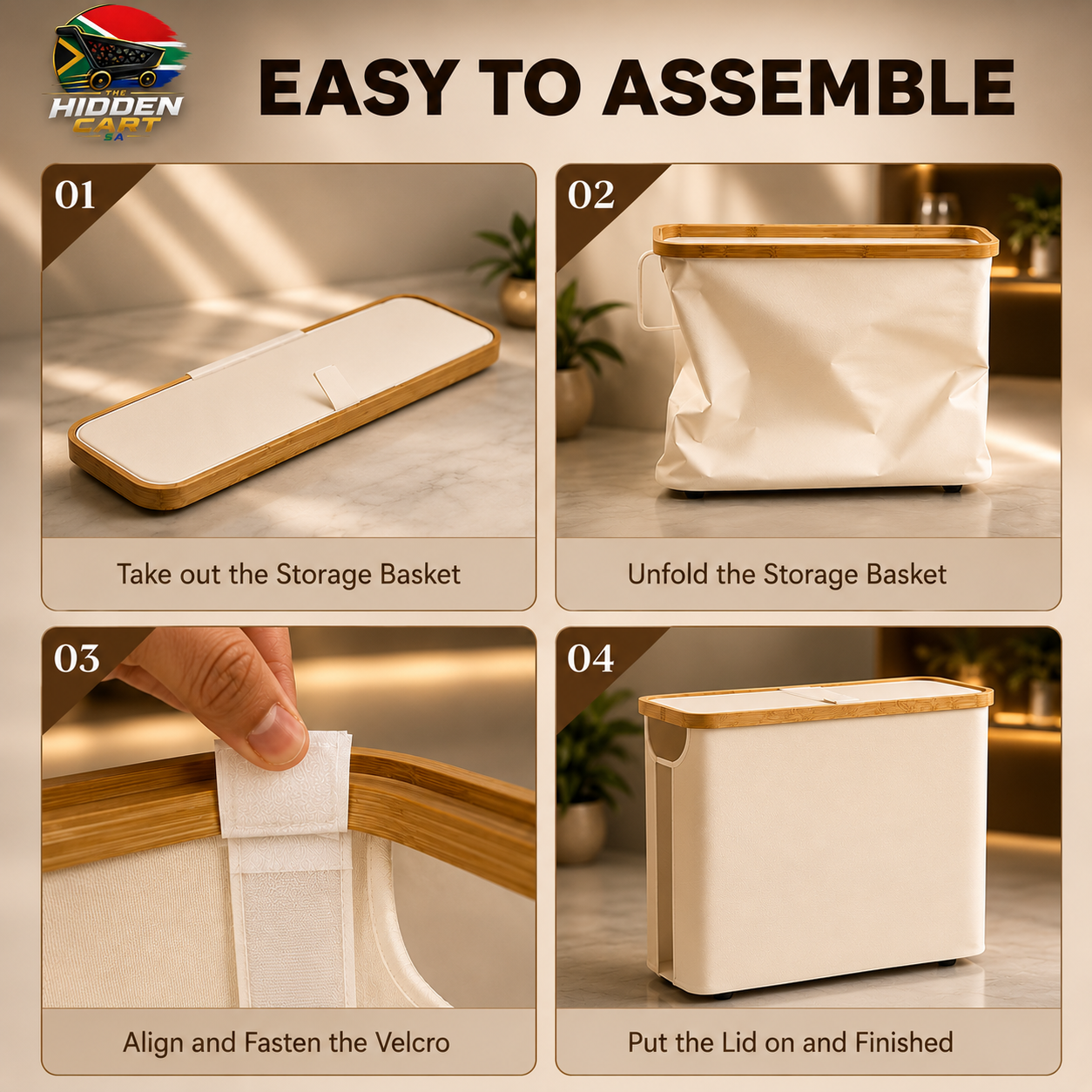 The Hidden Cart™ Large-Capacity Toilet Paper Holder with Lid