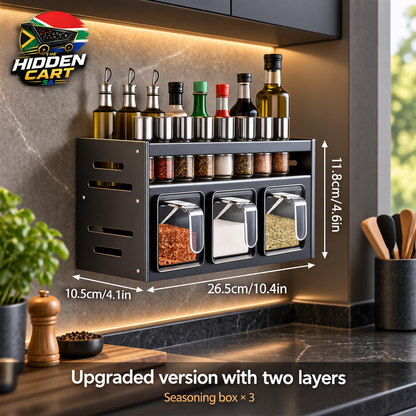The Hidden Cart™ Pull-Out Spice Rack Organizer