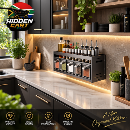 The Hidden Cart™ Pull-Out Spice Rack Organizer